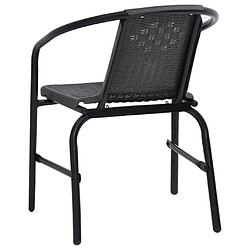 Maison Chic Lot de 8 Chaises de jardin,Fauteuil d'extérieur Rotin plastique et acier 110 kg -MN19544 pas cher