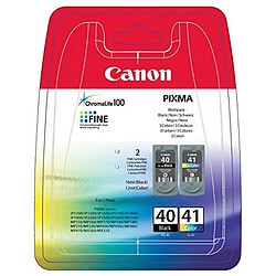 Totalcadeau Cartouche d’Encre authentique PG-40/CL41 ( 2 pièces ) pour imprimante Canon Tricolore Noir pas cher