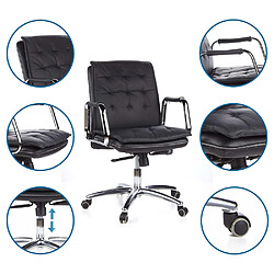 Avis Siège de bureau / Fauteuil de direction VILLA 10, cuir Nappa noir hjh OFFICE