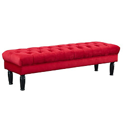 Vente-Unique Banc RINALDO - Velours rouge