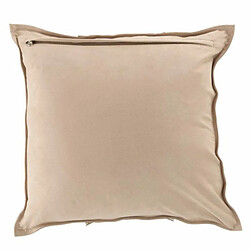 Paris Prix Coussin Déco Carré Cuir India 45x45cm Gris Clair