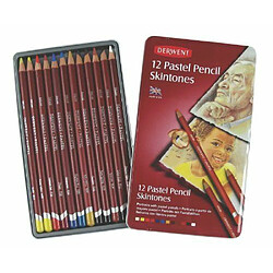 Derwent Skintones Coffret 12 crayons pastel Boîte en métal (Import Royaume Uni)