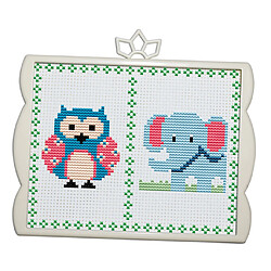 Kit de point de croix animaux bricolage pour enfants Enfants 11CT compté hibou éléphant pas cher