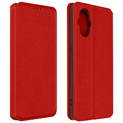 Avizar Housse pour Oppo Reno 8 Lite 5G Clapet Porte-carte Support Vidéo rouge