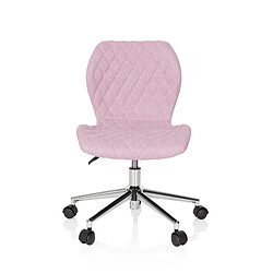 Chaise de bureau / chaise d'enfant pour enfant JOY II en tissu rose hjh OFFICE