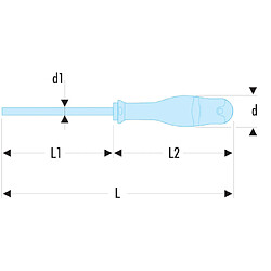 Avis Tournevis Protwist Facom pour vis à fente lame fraisée AT4X150