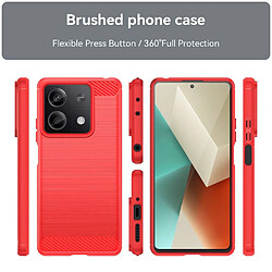 Htdmobiles Coque pour Xiaomi Redmi Note 13 5G - housse etui silicone gel carbone + verre trempe - ROUGE