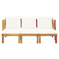 Helloshop26 Banc de jardin meuble de patio d'extérieur terrasse 3 places et coussins 179 x 66 x 68,5 cm bois d'acacia massif 02_0011320