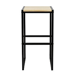 Ds Meubles Lot de 2 Tabourets 36x32x75cm – Noir.