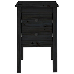 Maison Chic Table de chevet - Table de Nuit Noir 40x35x61,5 cm Bois de pin massif pas cher