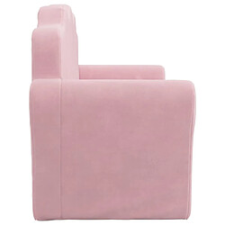 Maison Chic Canapé-lit convertible 2 places, Clic-Clac pour enfants rose peluche douce -GKD53717 pas cher