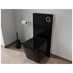 Vente-Unique Bâti-support décoratif pour WC suspendu - Noir - SPINOSA