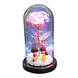 Avis Galaxy Rose Flowers Forever Rose Lumière LED Colorée Dans Un Style De Dôme En Verre