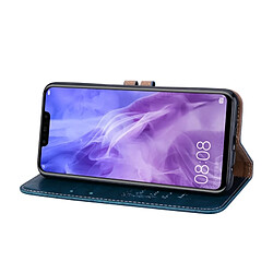 Acheter Wewoo Etui à rabat horizontal en cuir de style business à texture cire pour Huawei Nova 3i & P smart Plus, avec support et fentes pour cartes et porte-monnaie (bleu)