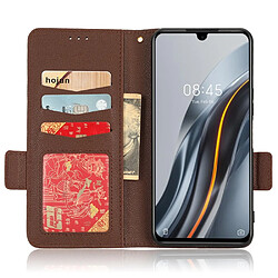 Etui en PU texture litchi, anti-chute, fermoir magnétique avec support pour votre Infinix Note 12 G96 4G X670 - marron