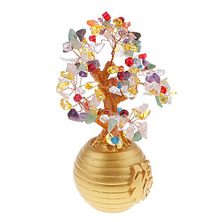 Avis richesse argent chanceux arbre feng shui cristal arbre en plastique décor à la maison coloré