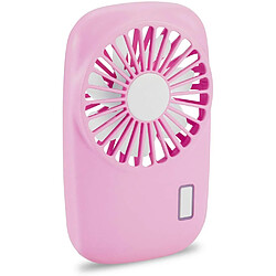 (Rose) Ventilateur de poche Aluan mini ventilateur puissant petit ventilateur portable personnel ventilateur de cils rechargeable USB réglable en vitesse