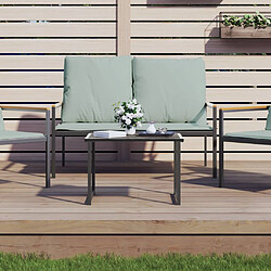 vidaXL Table de jardin anthracite 55x40x37 cm acier