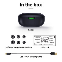 Avis Universal Particule, casque sans fil, Bluetooth 5.0, basses, bouchons d'oreille étanches, casque sans fil, sport, TWS, boîte de recharge, écouteurs