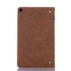 Avis Wewoo Housse Coque Etui à rabat horizontal en cuir de style livre rétro pour Galaxy Tab A 10.1 2019 T510 / T515avec support et emplacements cartes et porte-monnaie Marron