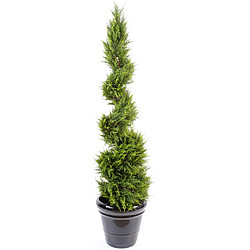 Pegane Plante artificielle haute gamme Spécial extérieur /Cyprès Artificiel Juniperus Fome Spirale - Dim : 160 x 55 cm