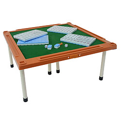 Mini Jeu De Société Portable De Voyage Mahjong Avec Table Pliable Bleu pas cher