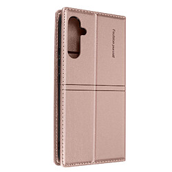 Avizar Étui pour Samsung A34 5G Portefeuille Support Clapet Magnétique Rose Gold