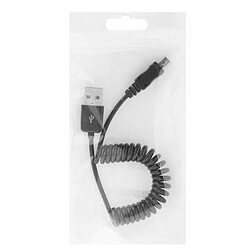 Avis Wewoo Câble noir Mini à ressort spiralé USB à USB 2.0 à 5 broches, longueur: 25 cm peut être rallongé 80 cm