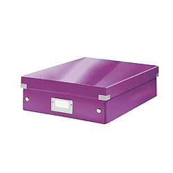 Boîte de rangement carton Leitz Click&Store Wow avec séparateurs H 10,5 x L 27,8 x P 36,8 cm violette