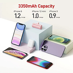 SANAG Mini Batterie Externe 3350Mah, Ultra-Compact Power Bank Petit Batterie Portable Compatible Pour Iphone 14/14 Pro/13/13 Pro/13 Mini/12/12 Pro/12 Mini/11/11 Pro/Se/Xs/Xr/X/8/7/6S