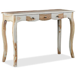 Acheter vidaXL Table console et 3 tiroirs Bois massif 110x40x76 cm