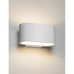 KNIGHTSBRIDGE Applique G9 Courbe Haut et Bas Plâtre Blanc 180mm 230V IP20 40W