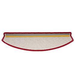 Acheter vidaXL Tapis d'escalier 15 pcs Rouge bordeaux 65 x 24 x 4 cm