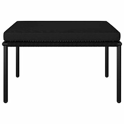 Maison Chic Salon de jardin 3 pcs + coussins - Mobilier/Meubles de jardin - Table et chaises d'extérieur Noir PVC -MN36186 pas cher