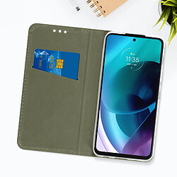 Avis Avizar Étui Motorola Moto G71 5G Clapet Porte-carte Fonction Support bleu nuit