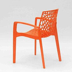 Acheter Chaise en polypropylène accoudoirs jardin café Grand Soleil Gruvyer Arm, Couleur: Orange