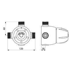 Mitigeur thermostatique Delabie centralisé Premix Confort