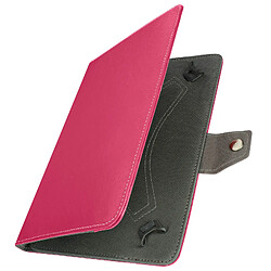 Avizar Housse Tablette 10 Pouces Universelle Effet Cuir Vieilli Support Vidéo Fuchsia