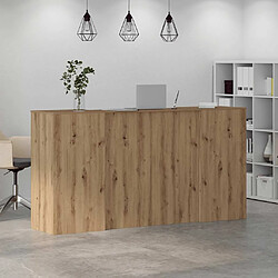 Avis vidaXL Bureau réception chêne artisanal 200x50x103,5cm bois ingénierie