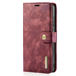 Dg.Ming Etui en PU détachable 2-en-1 rouge pour votre Samsung Galaxy A22 5G (EU Version)