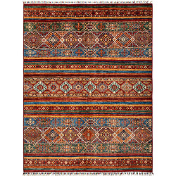 Vidal Tapis de laine 203x157 rouge Torkman