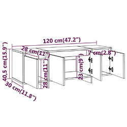 vidaXL Meuble TV Chêne marron 120x30x40,5 cm Bois d'ingénierie pas cher