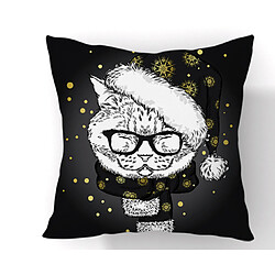 Avis P49 4PCS 45 * 45cm Modèle de chien de dessin animé de Noël Super doux taie d'oreiller d'imprimerie Coussin Coussin Coussin Coussin Accueil