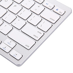 Wewoo Clavier sans fil QWERTY argent pour Windows / iPad / iPhone BK-3001 Bluetooth sans 78 touches ultra-mince pas cher