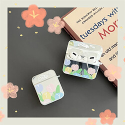 GUPBOO Airpods Coque Housse Étui Protecteur Compatible pour AirPods 3-tulipe de style coréen petites femmes fraîches