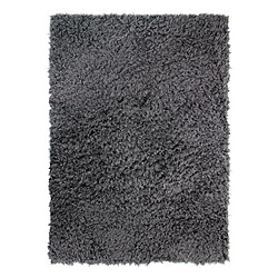 Thedecofactory AUTHENTIK - Tapis tout doux fausse fourrure gris foncé 120x170