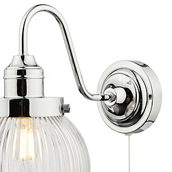 Acheter Lumière Applique Salle de Bain Chrome Poli Verre Nervuré IP44