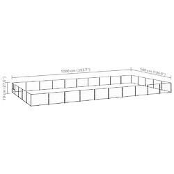 vidaXL Chenil Noir 50 m² Acier pas cher