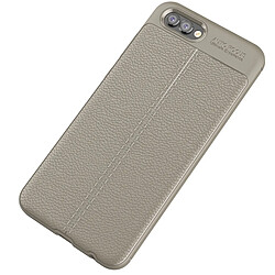 Wewoo Coque gris pour Huawei Honor vue 10 Litchi Texture souple TPU Anti-saut Housse de protection arrière