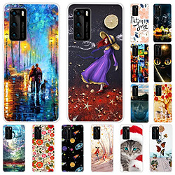 Coque en TPU impression de motifs fleurs vives pour votre Huawei P40